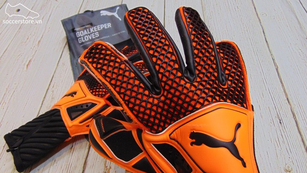 GÄng tay thá»§ môn Puma Future Grip 2.1 - Shocking Orange/ Black/White GK Gloves 041482-01